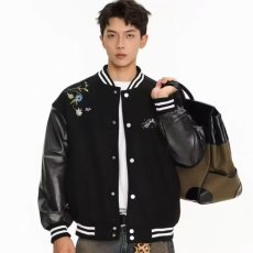 批发男生美式棒球服男潮牌男装新款飞行员夹克<b class='q'>刺绣</b><b class='q'>上衣</b>男款外套春秋款