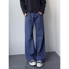 批发直筒牛仔裤男2026春季新款<b class='q'>修身</b>百搭运动长裤宽松大码阔腿裤弯刀裤