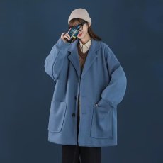 批发秋冬季呢子大衣<b class='q'>男士</b>高级感短款加绒风衣英伦风<b class='q'>休闲</b><b class='q'>西装</b>毛呢外套男