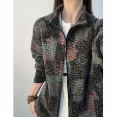 批发cleanfit彩色格子开衫<b class='q'>卫衣</b>男款冬季<b class='q'>潮牌</b>无帽立领外套痞帅情侣上衣