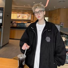 批发薄款夹克<b class='q'>男</b>士港风休闲百搭秋冬款外套宽松2025防风潮<b class='q'>男</b>棒球服