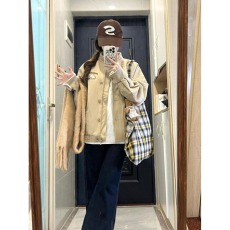 批发刺绣棉服女2025新款冬季小个子短款棉袄加厚羊羔毛棉衣潮