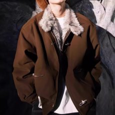 批发2026秋冬座山雕简约工装帅气棉服<b class='q'>轻熟</b>风百搭飞机扣纯色男短款外套