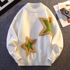 批发圆领<b class='q'>毛衣</b>男秋冬季休闲新款套头针织衫<b class='q'>男士</b>潮牌撞色保暖冬装毛线衣