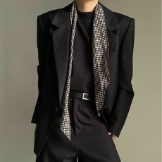 批发西装外套男2026春秋韩版休闲黑色西服宽松男士正装商务学生高级感