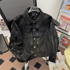 批发高街复古外衣拼接牛仔夹克男女vibe设计感小众美式工装外套潮男装