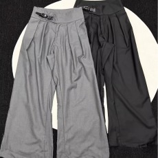 批发欧洲站2026春季新款设计感高腰<b class='q'>西装</b>阔腿裤<b class='q'>男</b>宽松百搭垂感拖地长裤