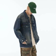 批发2024年春秋新款<b class='q'>牛仔</b><b class='q'>外套</b>男宽松<b class='q'>大码</b>美式复古潮流帅气百搭休闲夹克