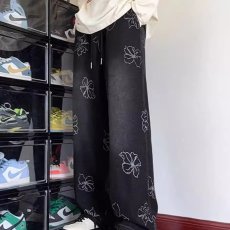 批发潮牌个性街头<b class='q'>设计</b>牛仔裤男青年宽松直筒裤春秋长款拖地休闲裤