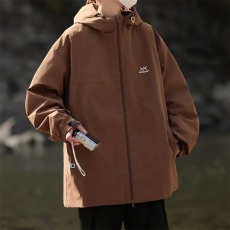 批发春秋季日系户外冲锋衣女工装连帽情侣<b class='q'>设计</b>感小众夹克bf登山服外套