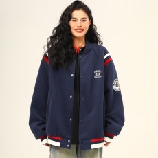 批发简约美式字母刺绣<b class='q'>棒球</b>服<b class='q'>外套</b>男女2026春季新款学院风情侣夹克潮流