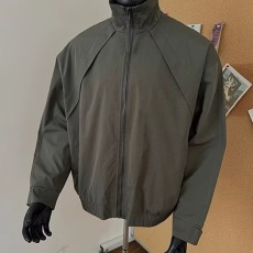 批发美式复古立领衣服女2025秋季新款设计拉链<b class='q'>长袖</b>气质运动开衫外套