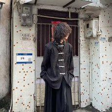 批发国潮新中式提花盘扣短袖衬衫<b class='q'>男</b>装夏季高级感立领半袖宽松<b class='q'>唐装</b>衬衣