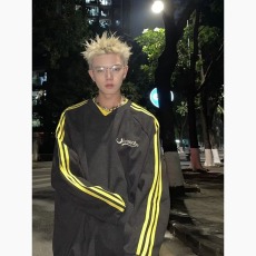 春季圆领卫衣2026年休闲新款重磅印花上衣美式男款宽松秋装潮牌