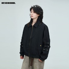 美式高街薄款刺绣百搭外套座山雕春季宽松外搭男女同款夹克潮