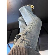 批发复古拼接工装<b class='q'>牛仔裤</b>男春季新款设计感做旧水洗裤子<b class='q'>男生</b>宽松直筒裤