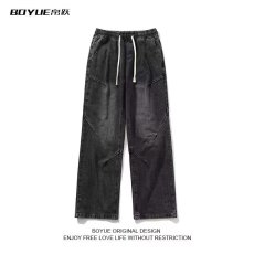 批发阔腿牛仔裤男款宽松直筒2026新款高街男生裤子秋<b class='q'>冬</b>季复古工装长裤