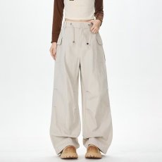 批发卡其色阔腿牛仔裤女秋季新款大码胖mm高腰显瘦宽松梨形身材直筒裤