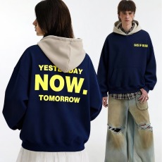 批发2026春季美式简约重磅长袖卫衣男女款时尚潮牌宽松<b class='q'>百搭</b>连帽上衣服