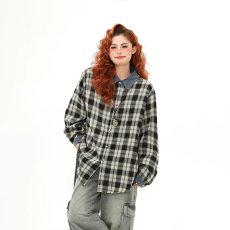 批发秋<b class='q'>冬</b>款磨毛棉格子衬衫女内搭外穿小个子衬衣翻领格纹秋百搭经典款