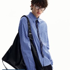 批发2026美式复古慵懒蓝衬衫男女春季潮牌宽松休闲<b class='q'>长袖</b><b class='q'>情侣</b><b class='q'>衬衣</b>外套