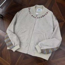 批发<b class='q'>百搭</b>潮流新款流行气质慵懒简约麂皮绒刺绣米灰色夹克ins文艺原宿