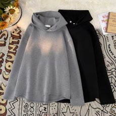 批发复古连帽卫衣男潮牌<b class='q'>秋</b>冬宽松纯色百搭学生套头青少年美式华棉外