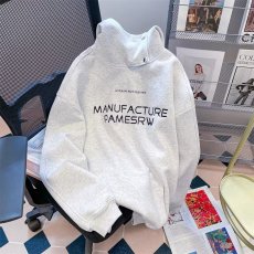 批发2023年美式字母刺绣连帽卫衣外套男<b class='q'>秋</b>季小众情侣设计感宽松上衣潮