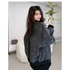 批发美式复古做旧PU<b class='q'>皮衣</b><b class='q'>男</b>女2026新款春秋季帅气百搭工装设计感外套潮