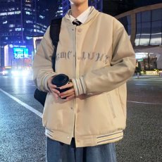 批发美式复古棉服男冬季潮牌欧美高街vibe嘻哈棒球服外套夹克上衣