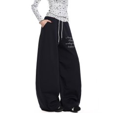 批发爵士hiphop垂感直筒裤街舞高腰卫裤<b class='q'>春</b>季休闲白色宽松抽绳阔腿裤潮