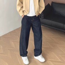 批发牛仔裤男薄款宽松直筒长裤男士高腰深裆男裤夏季加肥加大码<b class='q'>休闲裤</b>