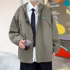 批发冲锋衣男秋季日系少年感潮牌高级感<b class='q'>夹克</b>春秋oversize高街工装外套