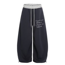 批发美式字母印花直筒运动<b class='q'>休闲裤</b>男女2026春季松弛感高腰百搭阔腿卫裤