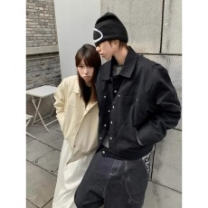 批发情侣款座山雕通勤<b class='q'>夹克</b>男女cleanfit春秋款宽松休闲美式工装外套潮