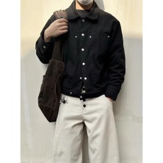 批发基础通勤<b class='q'>夹克</b>男春秋新款美式复古宽松痞帅座山雕工装外套