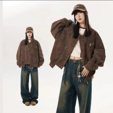 批发美拉德<b class='q'>皮衣</b>外套<b class='q'>男</b>春秋季美式复古短款机车服飞行员夹克