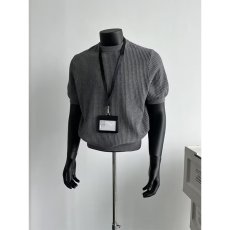 批发纯色短袖毛衣男修身圆领弹力紧身薄款针织衫青年帅气男装潮流上衣