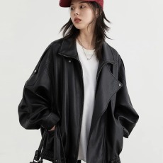 批发美式春季新款美拉德复古做旧工艺<b class='q'>皮衣</b>街头腔调高级感<b class='q'>皮衣</b>外套<b class='q'>男</b>女