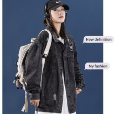 批发<b class='q'>牛仔</b>外套高级感痞帅<b class='q'>牛仔</b>春秋季2026翻领百搭夹克褂子男女气质新款