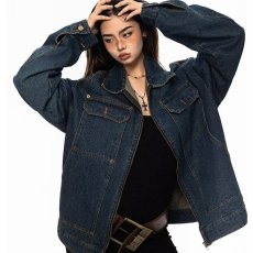 批发<b class='q'>牛仔</b>外套高级感痞帅<b class='q'>牛仔</b>春秋季2026翻领百搭夹克褂子男女气质新款