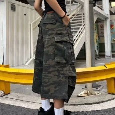 批发美式复古大口袋迷彩工装<b class='q'>七分裤</b><b class='q'>男</b>女潮流ins痞帅休闲<b class='q'>短裤</b>