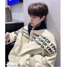 批发字母印花<b class='q'>男生</b>秋季<b class='q'>外套</b>高级感痞帅美式hiphop棒球服夹克青少年秋装