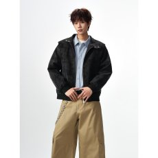 批发美式解构立领<b class='q'>外套</b>男款春秋季潮牌宽松休闲<b class='q'>男生</b>夹克