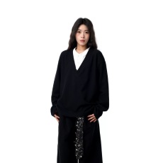 批发假两件V领卫衣<b class='q'>男生</b>春秋重磅内搭长袖T恤复古慵懒风套头<b class='q'>外套</b>