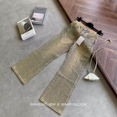 批发满天星烫钻做旧牛仔裤女2026<b class='q'>夏</b>季新款高腰宽松显瘦百搭直筒阔腿裤