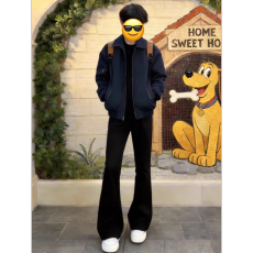 批发微喇西裤显高<b class='q'>西装</b>裤<b class='q'>男</b>春秋款高级感垂坠感<b class='q'>休闲</b>潮流百搭长裤子