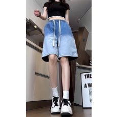 批发夏季美式休闲痞帅水洗复古<b class='q'>牛仔</b><b class='q'>短裤</b><b class='q'>男</b>直筒宽松高街百搭七分裤子