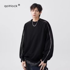 批发高街<b class='q'>拉链</b>圆领<b class='q'>卫衣</b>男2026新款潮牌宽松帽衫小众高级设计上衣服