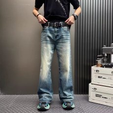 批发美式复古水洗猫须微喇叭牛仔裤<b class='q'>男士</b>新款休闲小众情侣春季vibe<b class='q'>裤子</b>